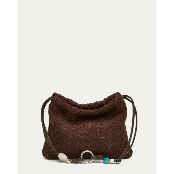 Aimee Kestenberg Handbags - Aimee Kestenberg Fudge Woven Suede Bag in Brown